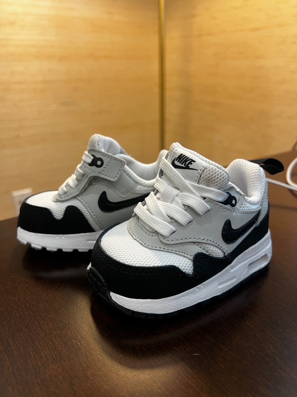 Nike AirMax 1 toddler Black and White sneakers